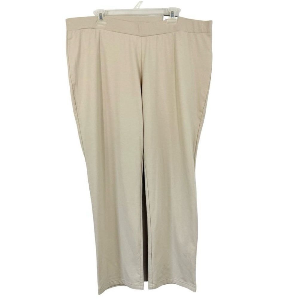 Chico's Zenergy Leopard Trim Beige Pull On Sweatpants Lounge New Without Tags
